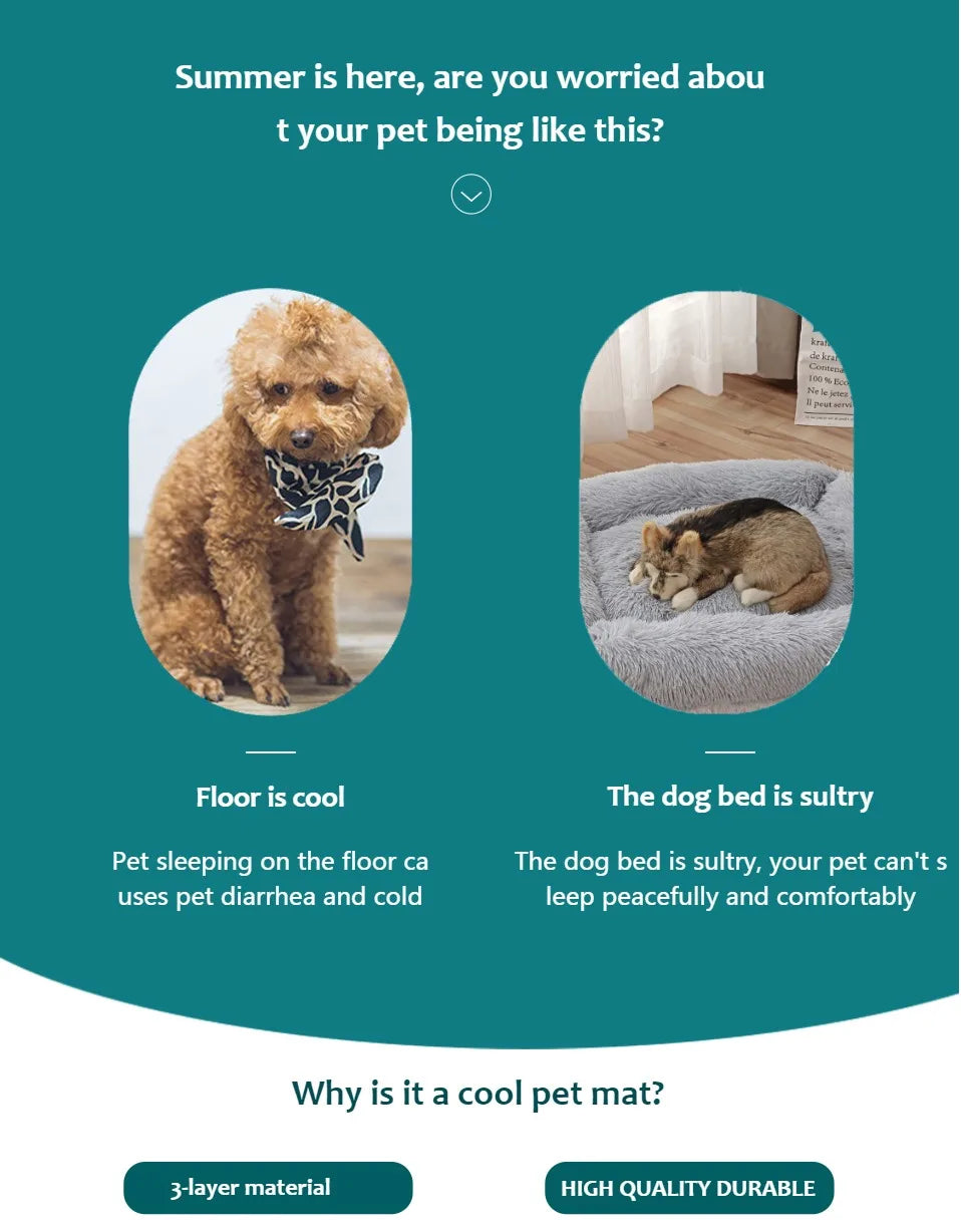 Tapete Refrescante para Cães e Gatos — Cama Fria de Verão